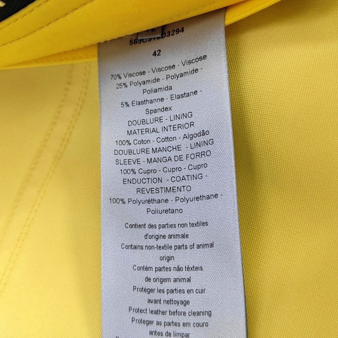 Dior Dior Homme Yellow Viscose Hooded Jacket Size 42 Size US XS / EU 42 / 0 - 4 Thumbnail