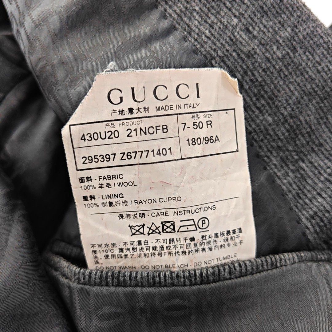 Gucci Gucci Gray Wool Blazer 40R Size 40R - 4 Thumbnail