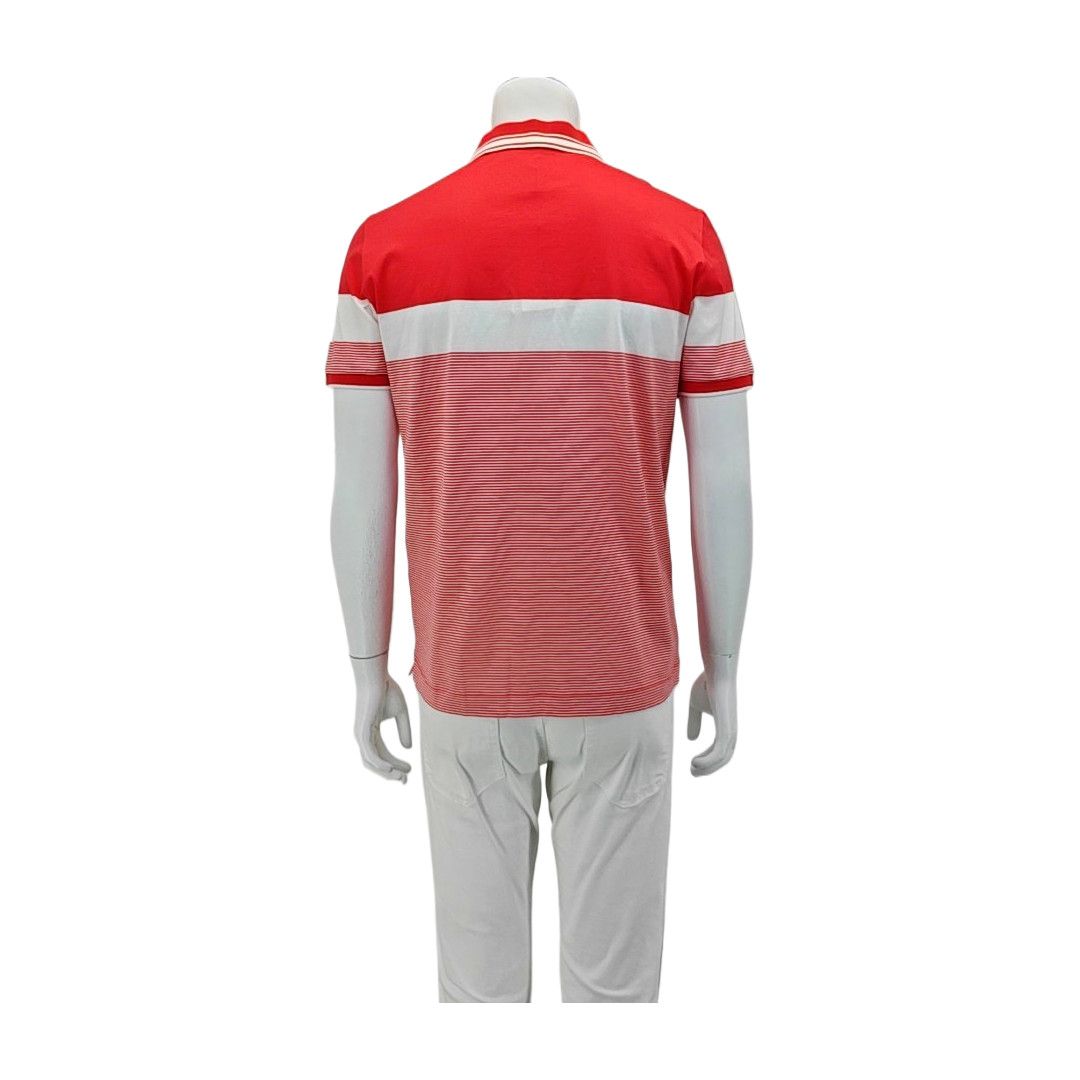 Salvatore Ferragamo Ferragamo Striped Cotton Polo Size M Size US M / EU 48-50 / 2 - 3 Thumbnail