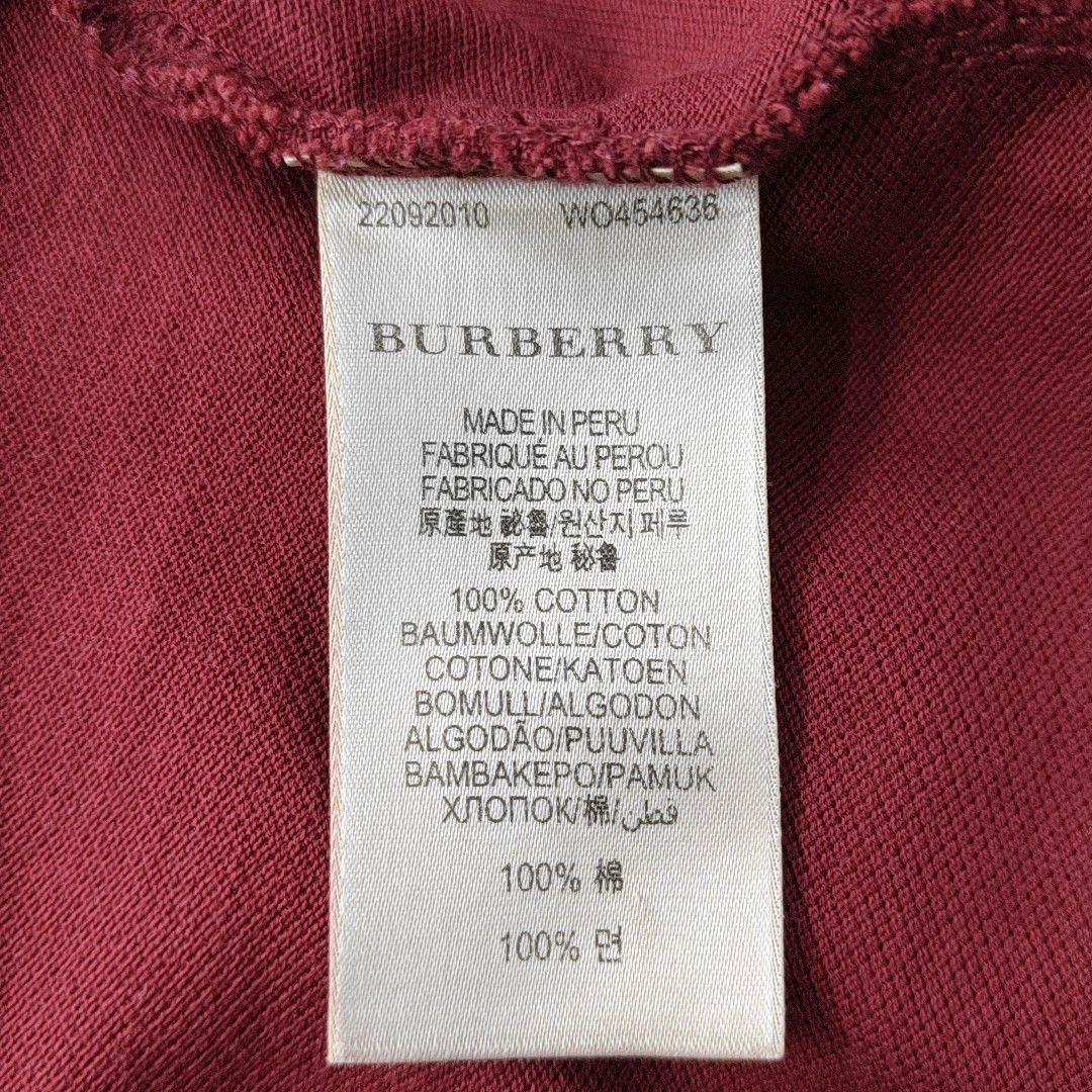Burberry Burberry Brit Red Cotton Polo Shirt L Size US L / EU 52-54 / 3 - 4 Thumbnail