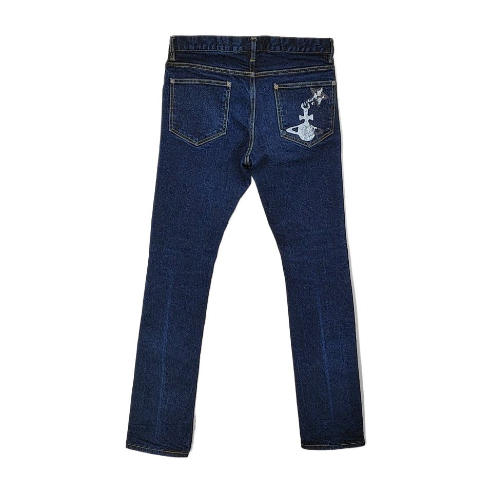 Vivienne Westwood Vivienne Westwood Orb Embroidered Denim Jeans Size 30 Size US 30 / EU 46 - 3 Thumbnail
