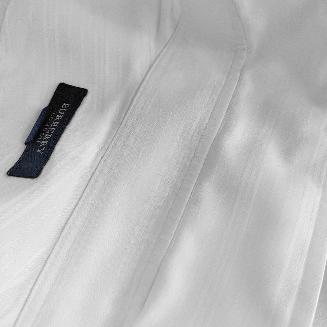 Burberry Burberry White Striped Long Sleeve Shirt US L Size US L / EU 52-54 / 3 - 5 Thumbnail