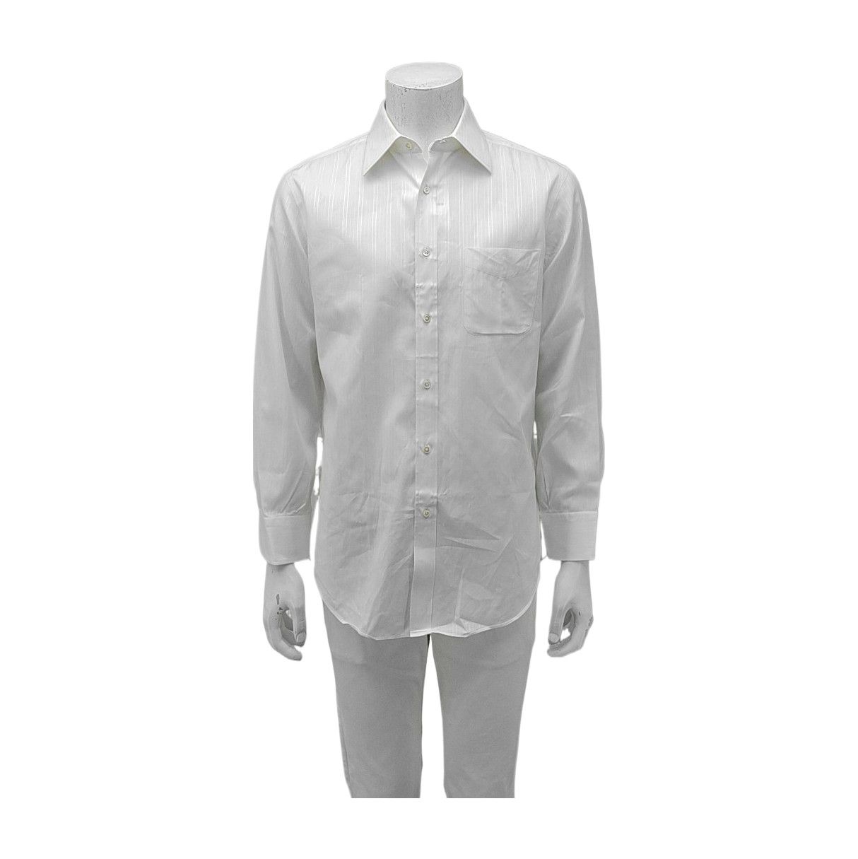 Burberry Burberry White Striped Long Sleeve Shirt US L Size US L / EU 52-54 / 3 - 2 Thumbnail