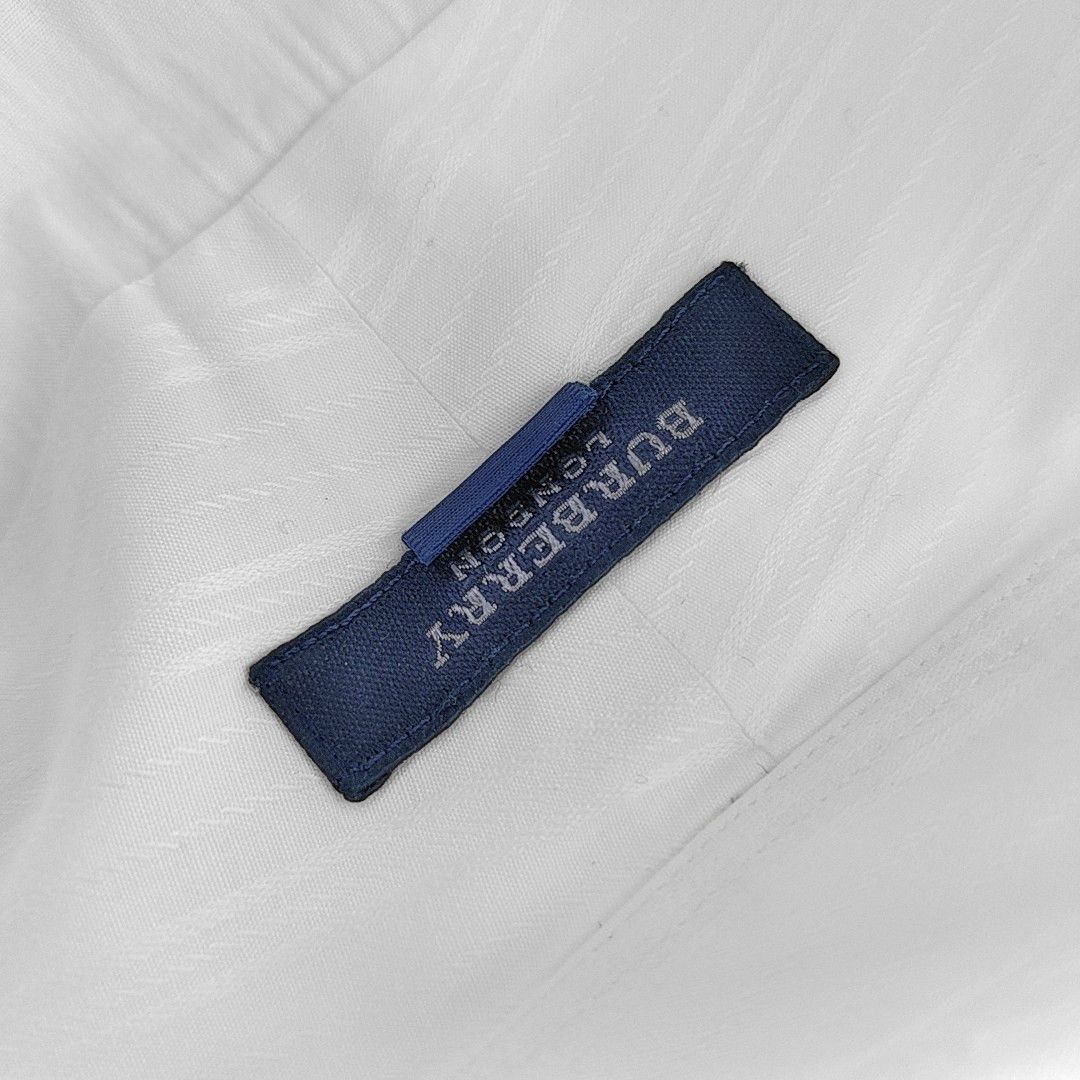 Burberry Burberry White Striped Long Sleeve Shirt US L Size US L / EU 52-54 / 3 - 7 Thumbnail