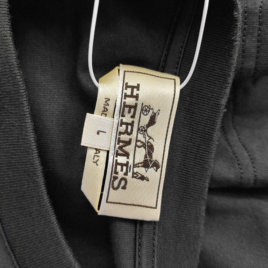 Hermes Hermès Graphic Logo Cotton T-Shirt Size L Size US L / EU 52-54 / 3 - 5 Thumbnail