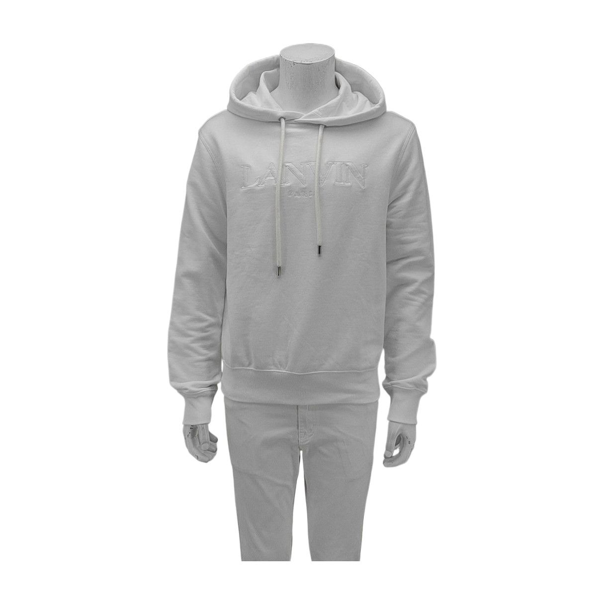 Lanvin Lanvin White Cotton Logo Hoodie S Size US S / EU 44-46 / 1 - 2 Thumbnail