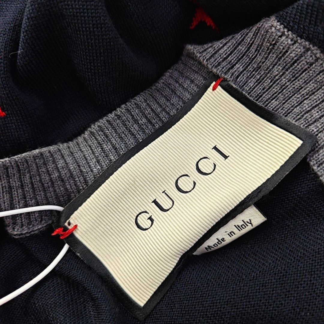 Gucci Gucci Bee Embroidery Wool Sweater XL Size US XL / EU 56 / 4 - 5 Thumbnail