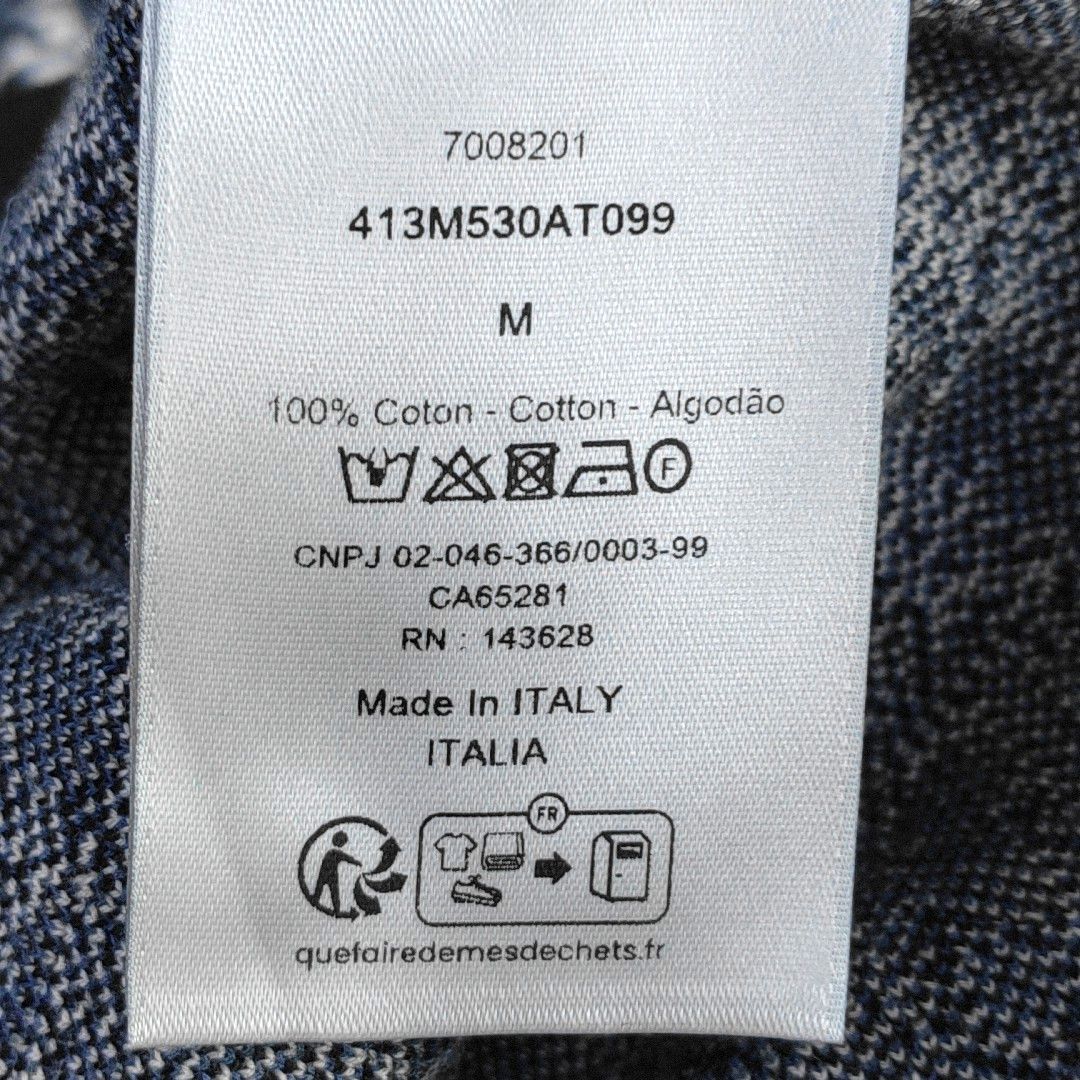 Dior Dior Homme Oblique Monogram Cotton Shirt M Size US M / EU 48-50 / 2 - 5 Thumbnail