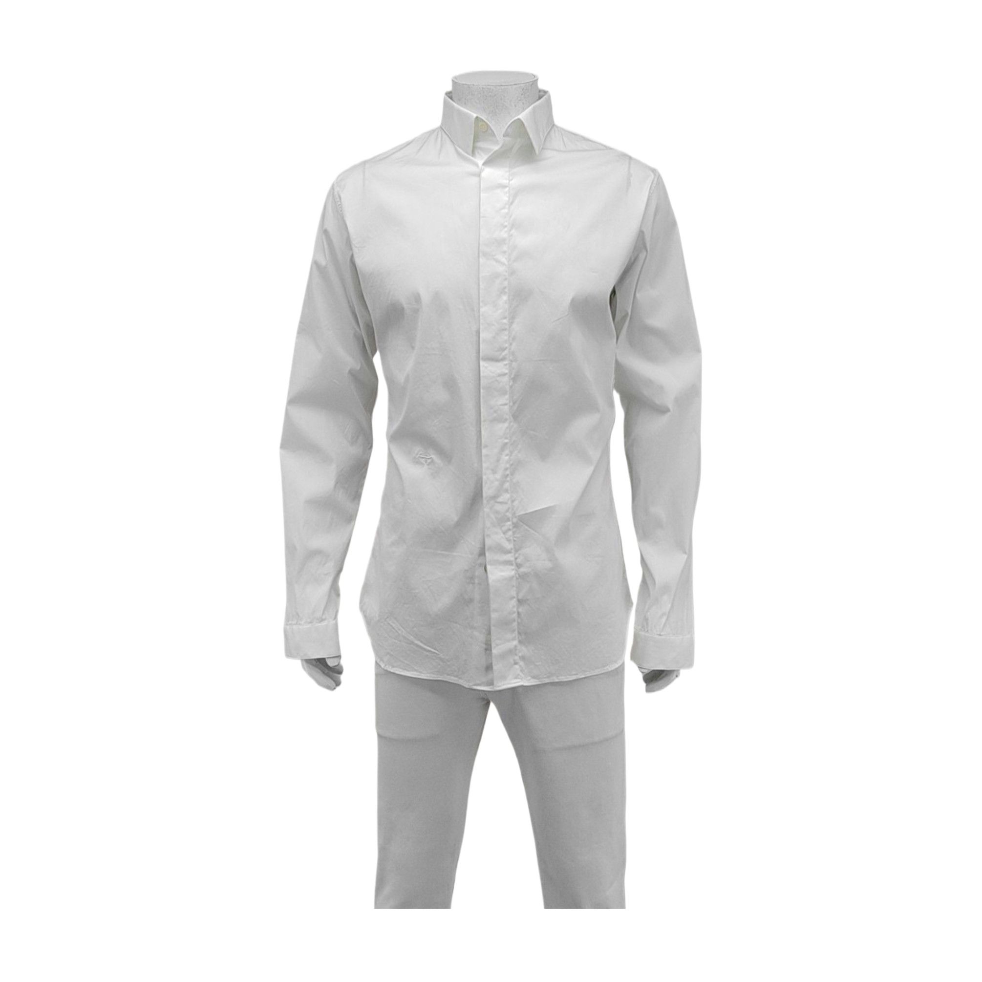 Dior Dior White Cotton Blend Button Up Shirt 41 Size US L / EU 52-54 / 3 - 2 Thumbnail