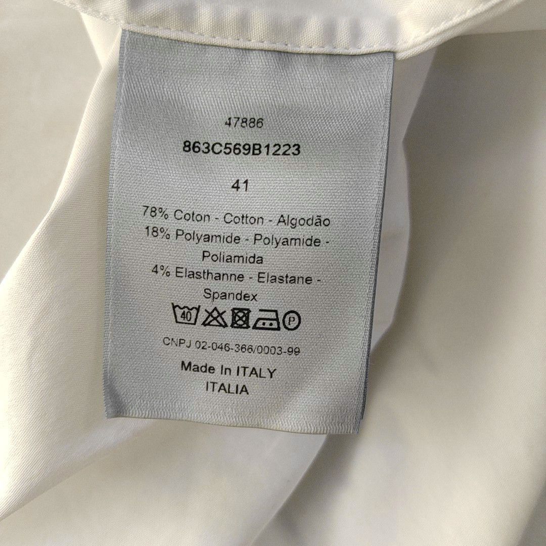 Dior Dior White Cotton Blend Button Up Shirt 41 Size US L / EU 52-54 / 3 - 5 Thumbnail
