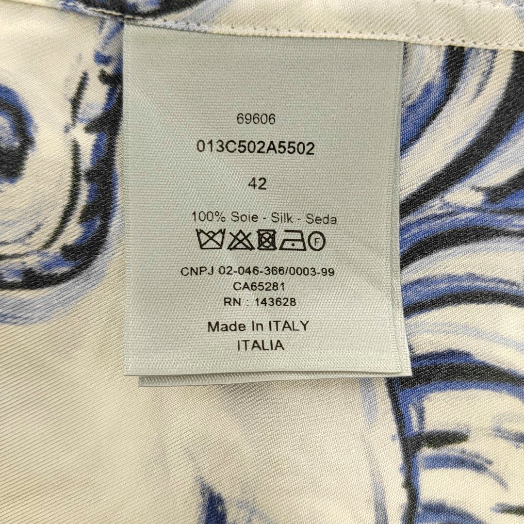 Dior Dior Homme Tiger Print Silk Shirt Size 42 Size US XS / EU 42 / 0 - 4 Thumbnail