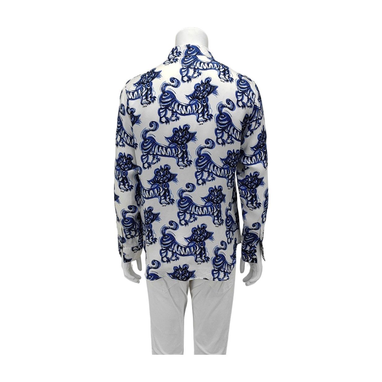 Dior Dior Homme Tiger Print Silk Shirt Size 42 Size US XS / EU 42 / 0 - 2 Thumbnail