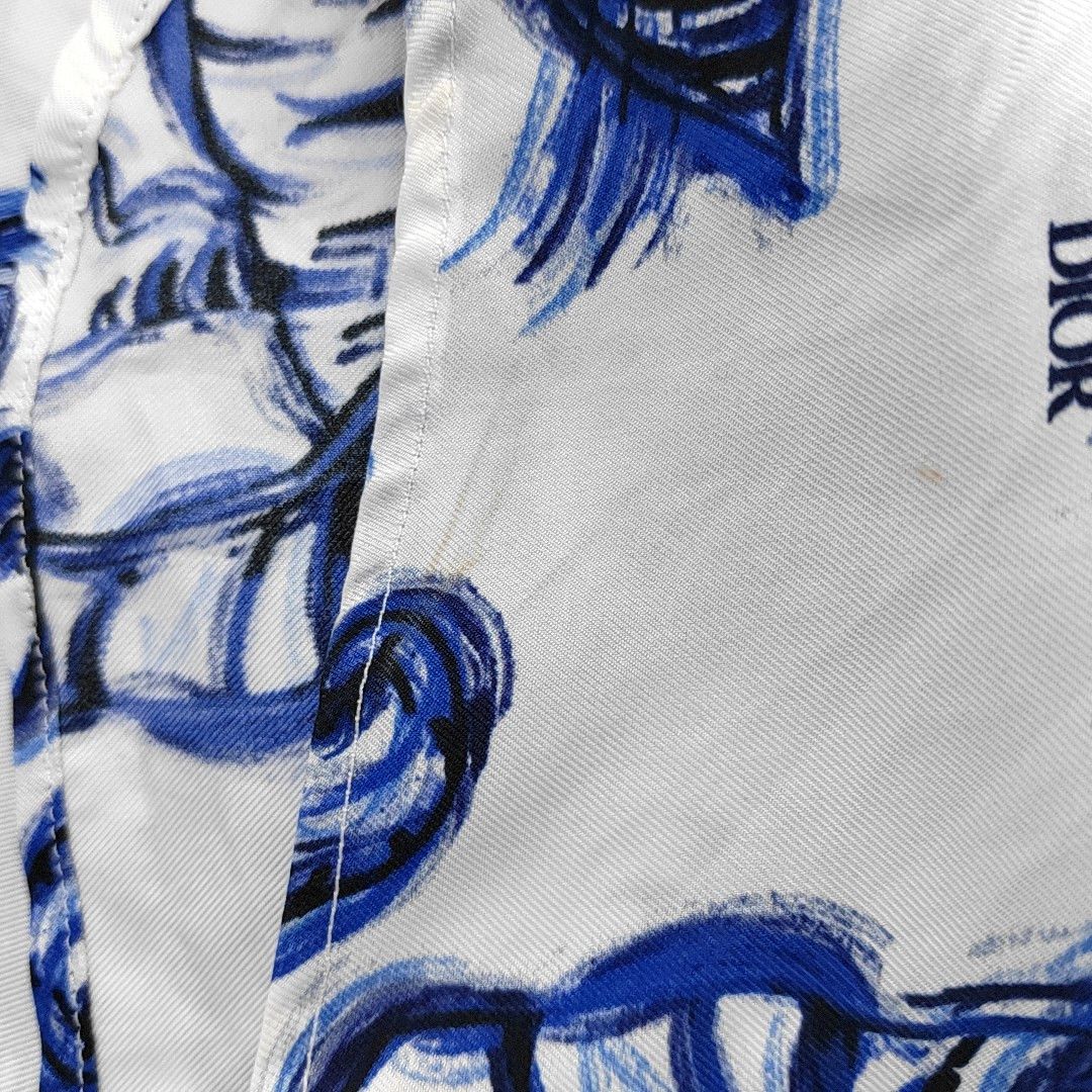 Dior Dior Homme Tiger Print Silk Shirt Size 42 Size US XS / EU 42 / 0 - 5 Thumbnail