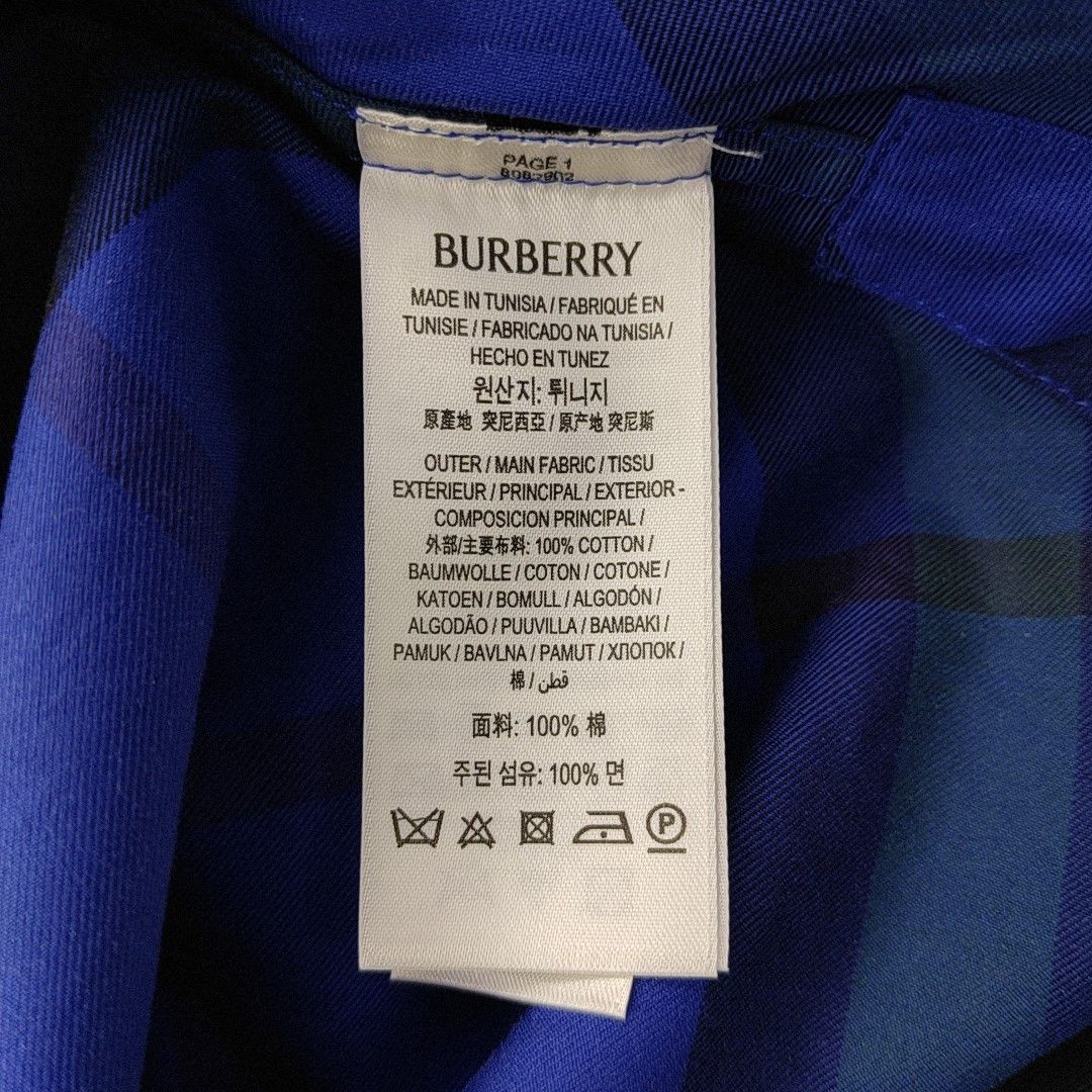 Burberry Burberry Blue Check Short Sleeve Shirt L Size US L / EU 52-54 / 3 - 4 Thumbnail