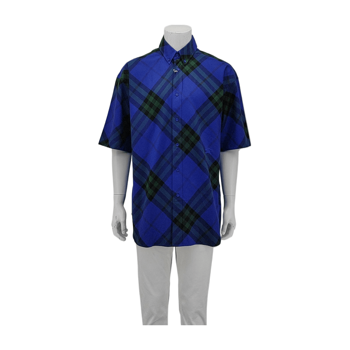 Burberry Burberry Blue Check Short Sleeve Shirt L Size US L / EU 52-54 / 3 - 2 Thumbnail