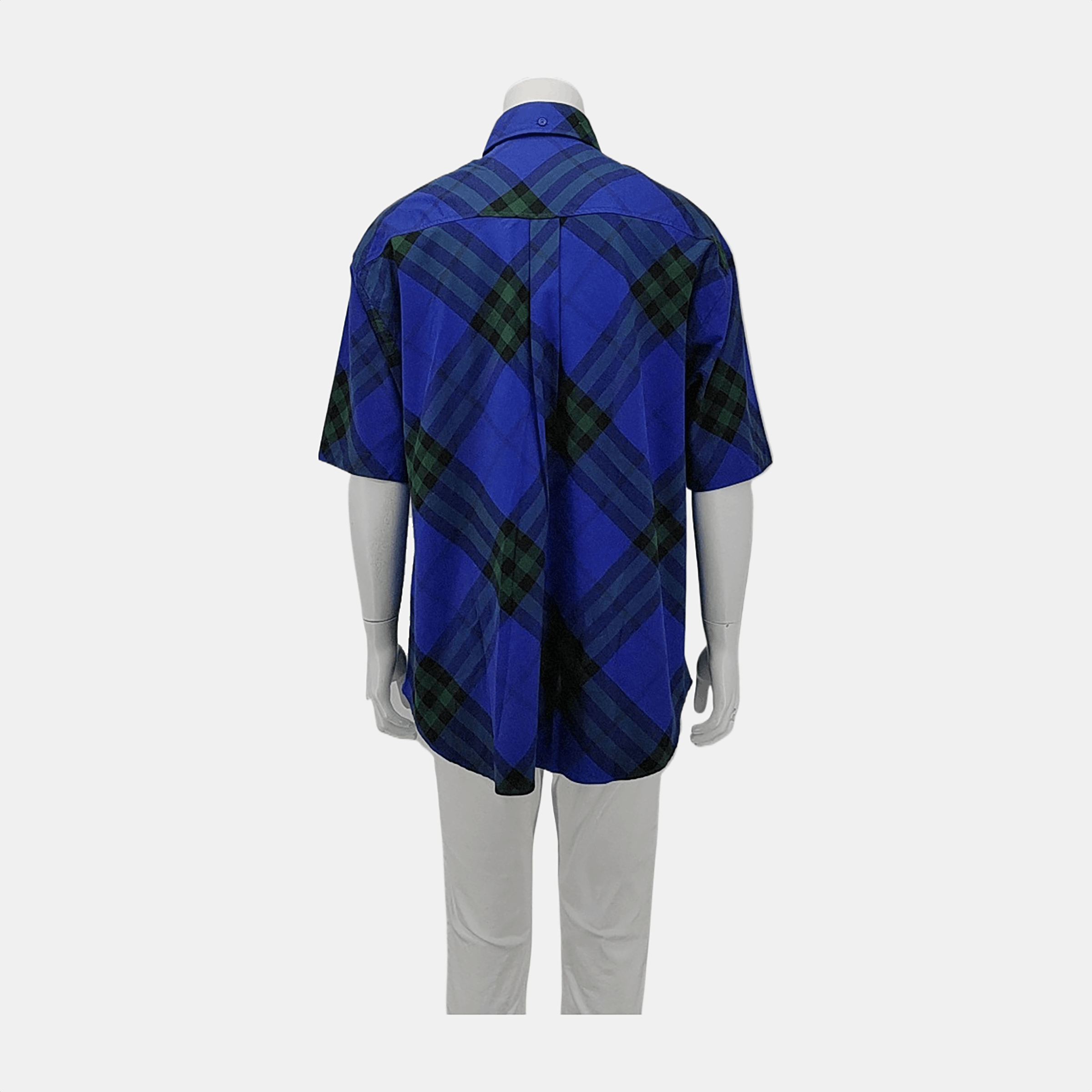 Burberry Burberry Blue Check Short Sleeve Shirt L Size US L / EU 52-54 / 3 - 3 Thumbnail