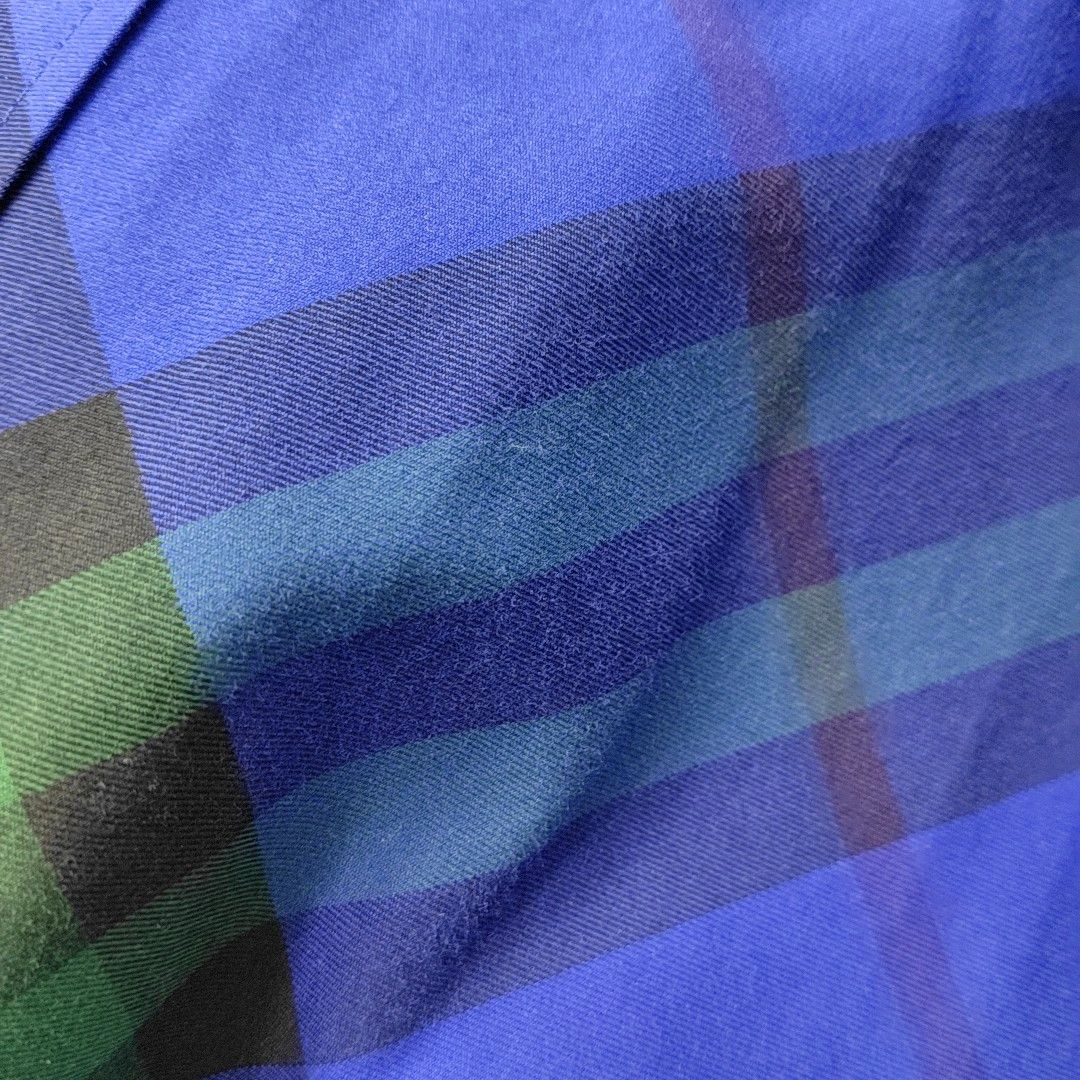 Burberry Burberry Blue Check Short Sleeve Shirt L Size US L / EU 52-54 / 3 - 6 Thumbnail