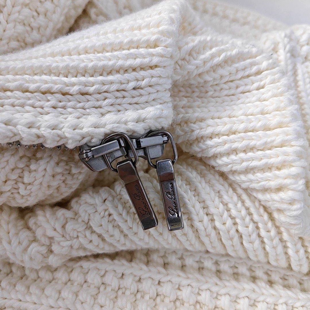 Loro Piana Loro Piana Ribbed Knit Zip Up Cardigan Size M Size US M / EU 48-50 / 2 - 6 Thumbnail