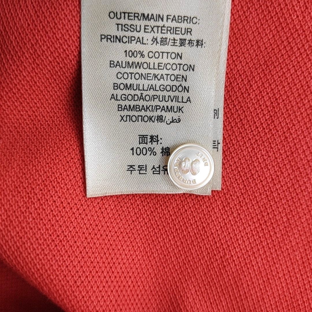 Burberry Burberry Brit Orange Cotton Polo Shirt L Size US L / EU 52-54 / 3 - 4 Thumbnail