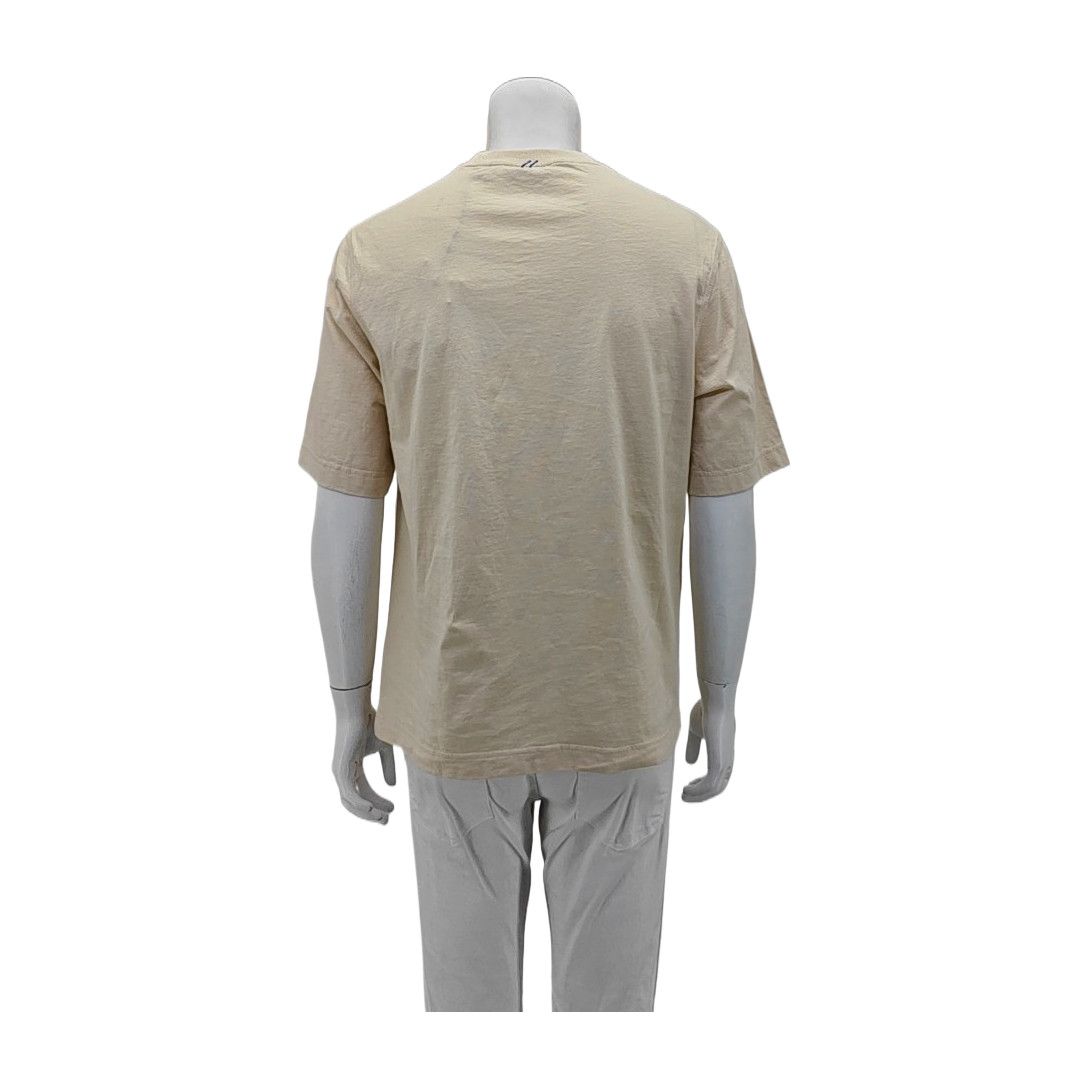 Burberry Burberry Beige Cotton Logo T-Shirt Size M Size US M / EU 48-50 / 2 - 2 Thumbnail