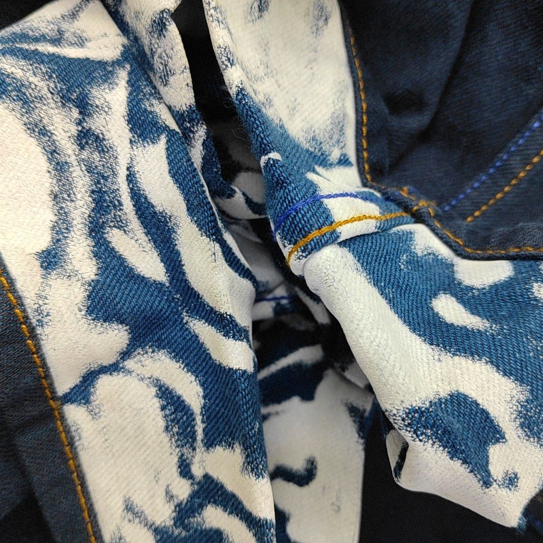 Burberry Burberry Patterned Sleeve Denim Shirt XS Size US XS / EU 42 / 0 - 9 Thumbnail
