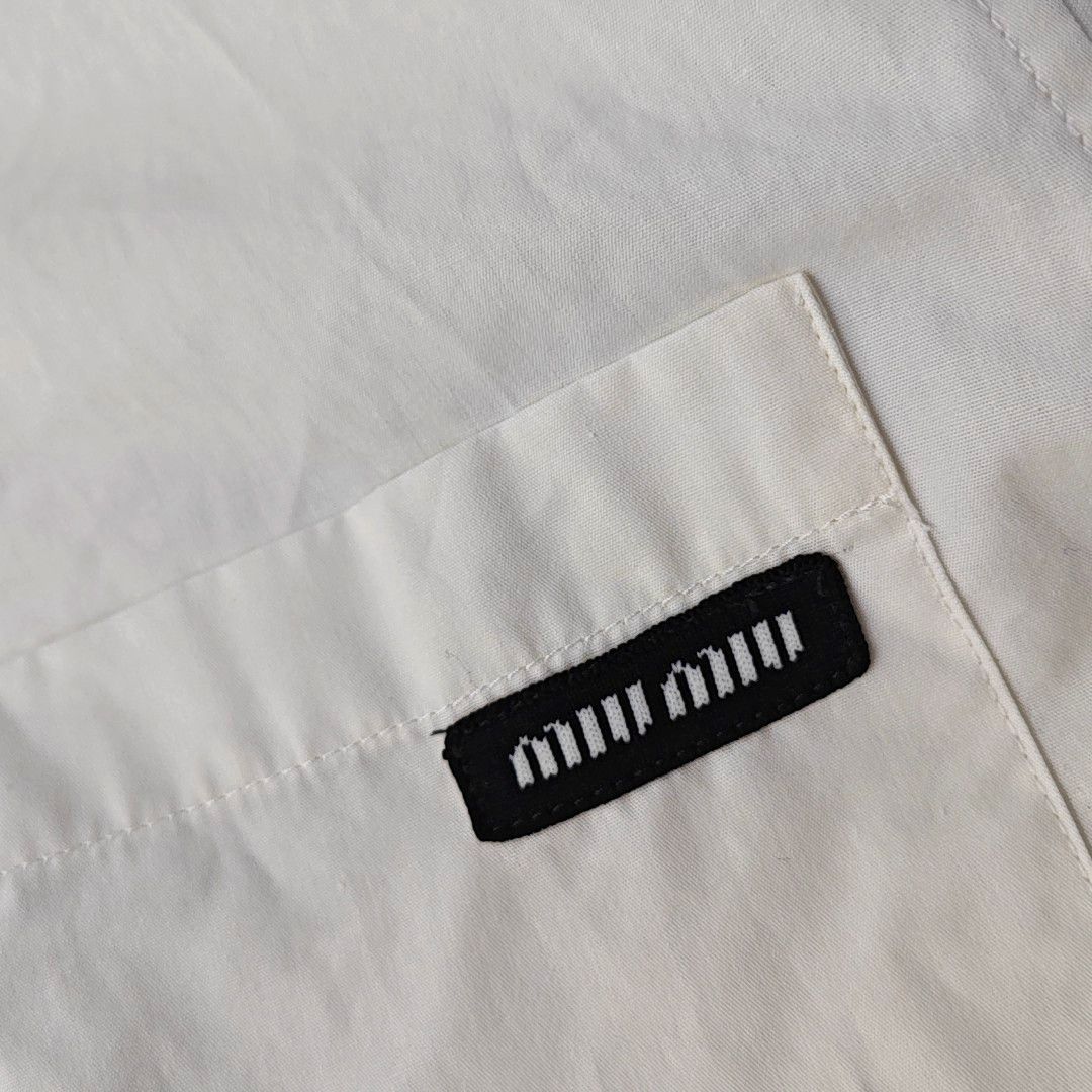 Miu Miu Miu Miu Cotton Button Down Shirt 37 Size US S / EU 44-46 / 1 - 6 Thumbnail