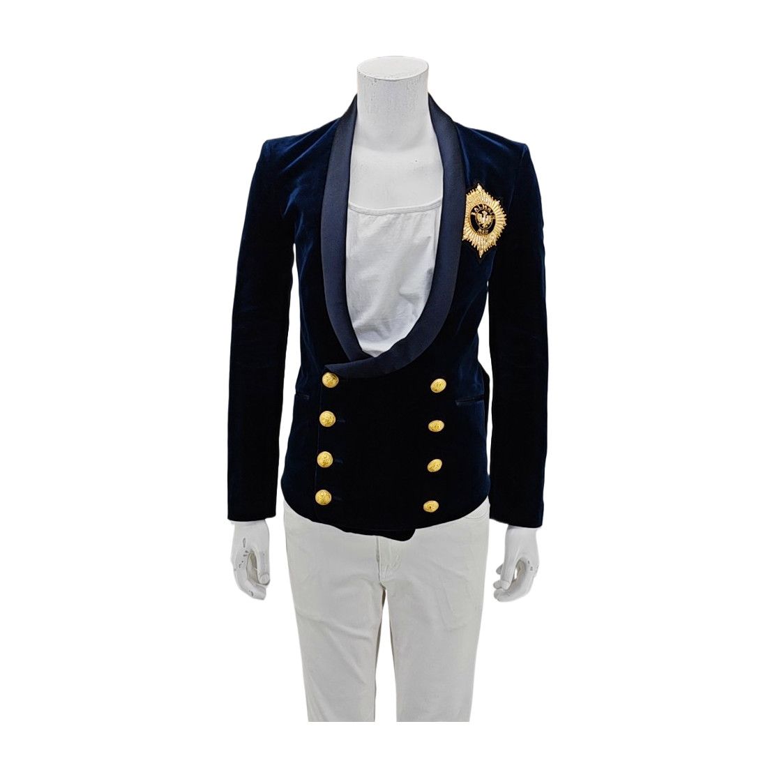 Balmain Balmain Velvet Crest Tuxedo Blazer 36R Size 36R - 2 Thumbnail