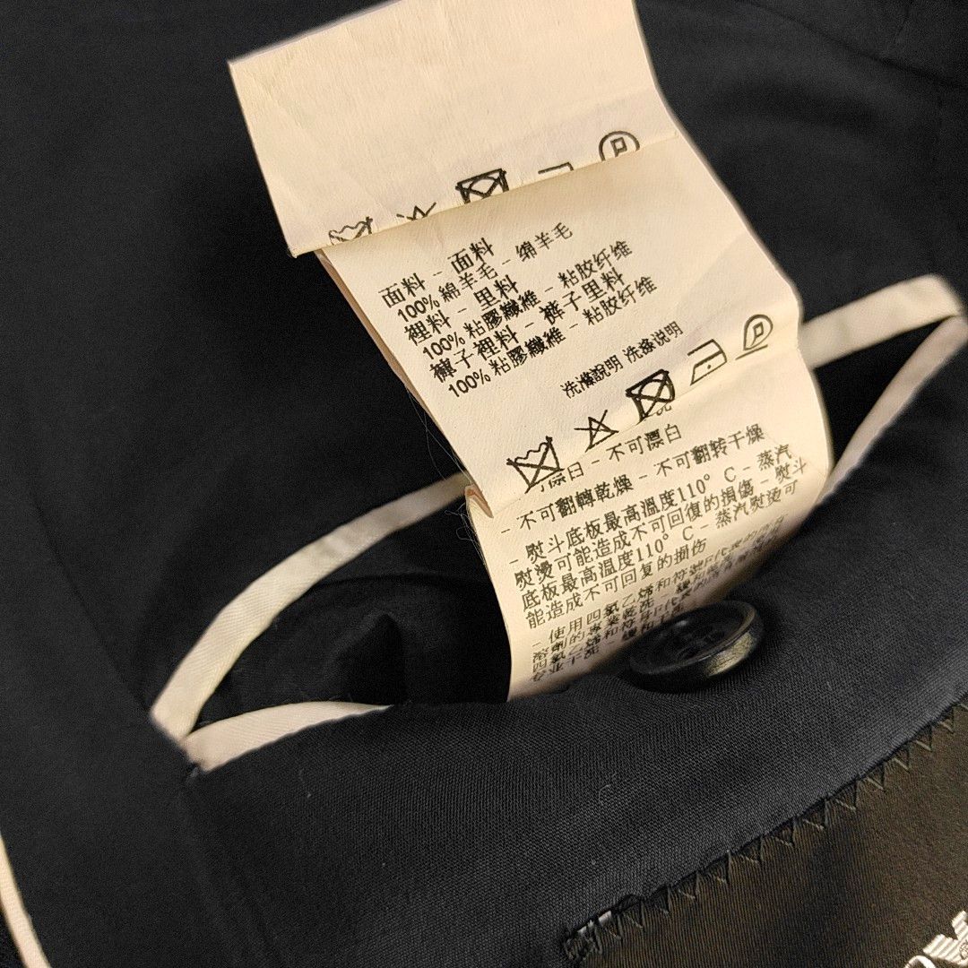 Emporio Armani Emporio Armani Navy Wool Blazer 40R Size 40R - 8 Thumbnail