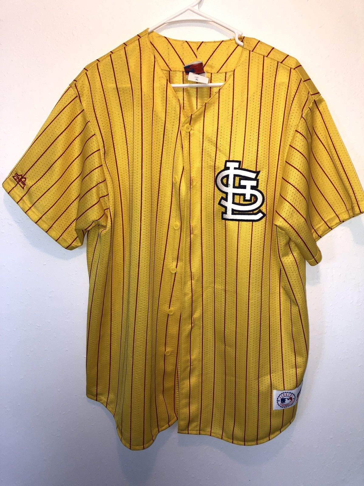 St.Louis Cardinals One Piece Baseball Jersey Yellow - Scesy