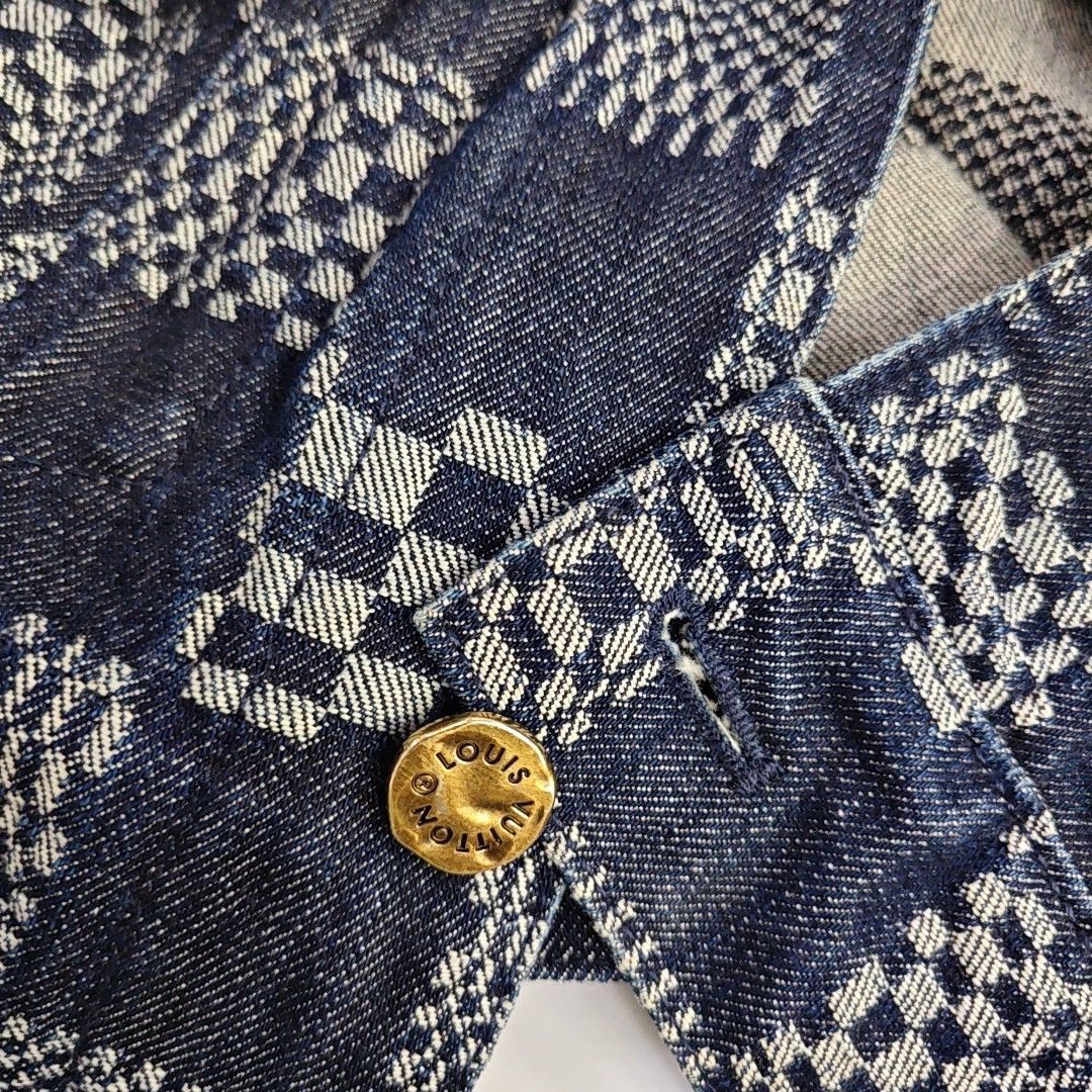 Louis Vuitton Louis Vuitton Damier Check Denim Jacket 52 Size US L / EU 52-54 / 3 - 6 Thumbnail