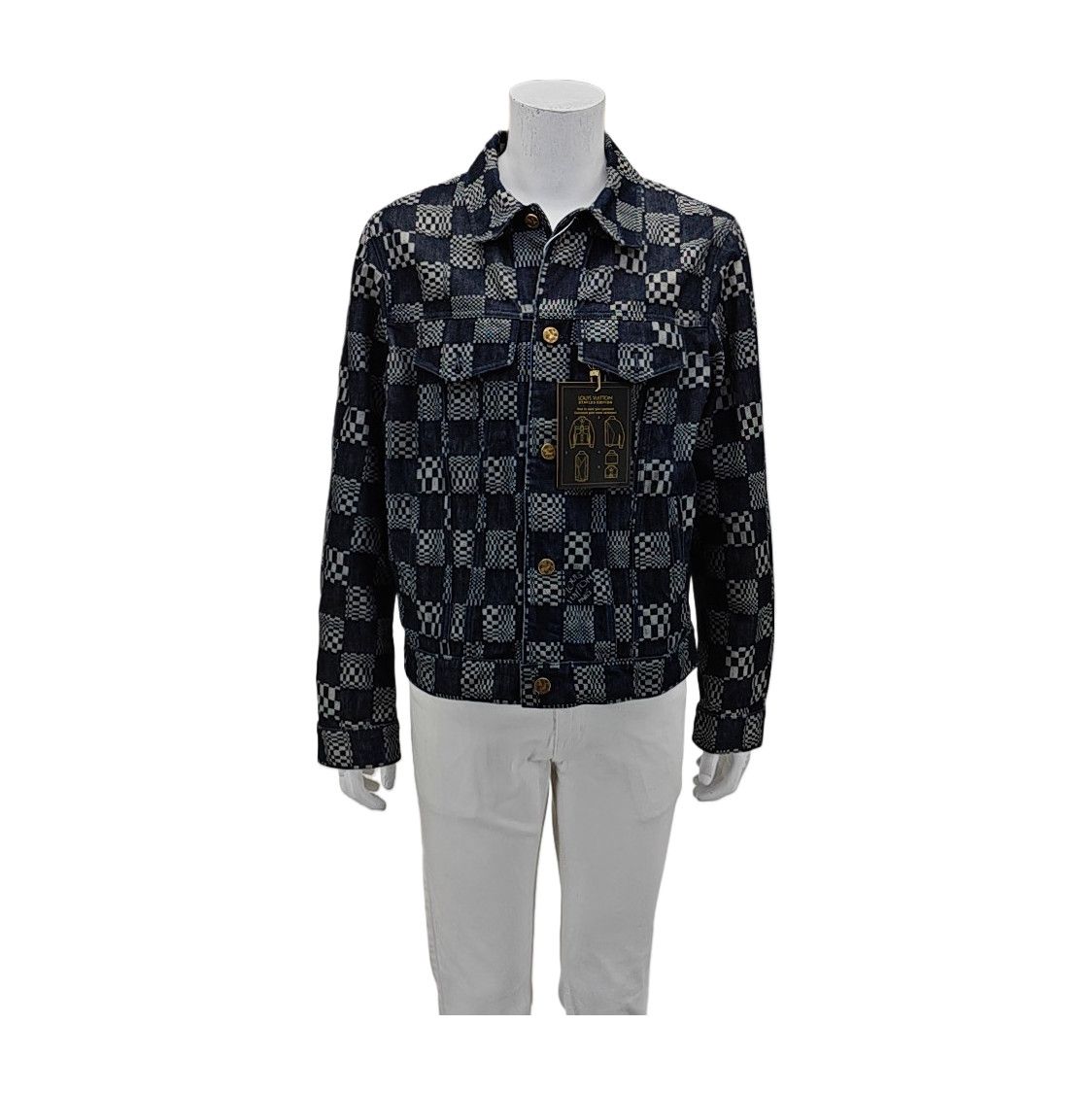 Louis Vuitton Louis Vuitton Damier Check Denim Jacket 52 Size US L / EU 52-54 / 3 - 2 Thumbnail
