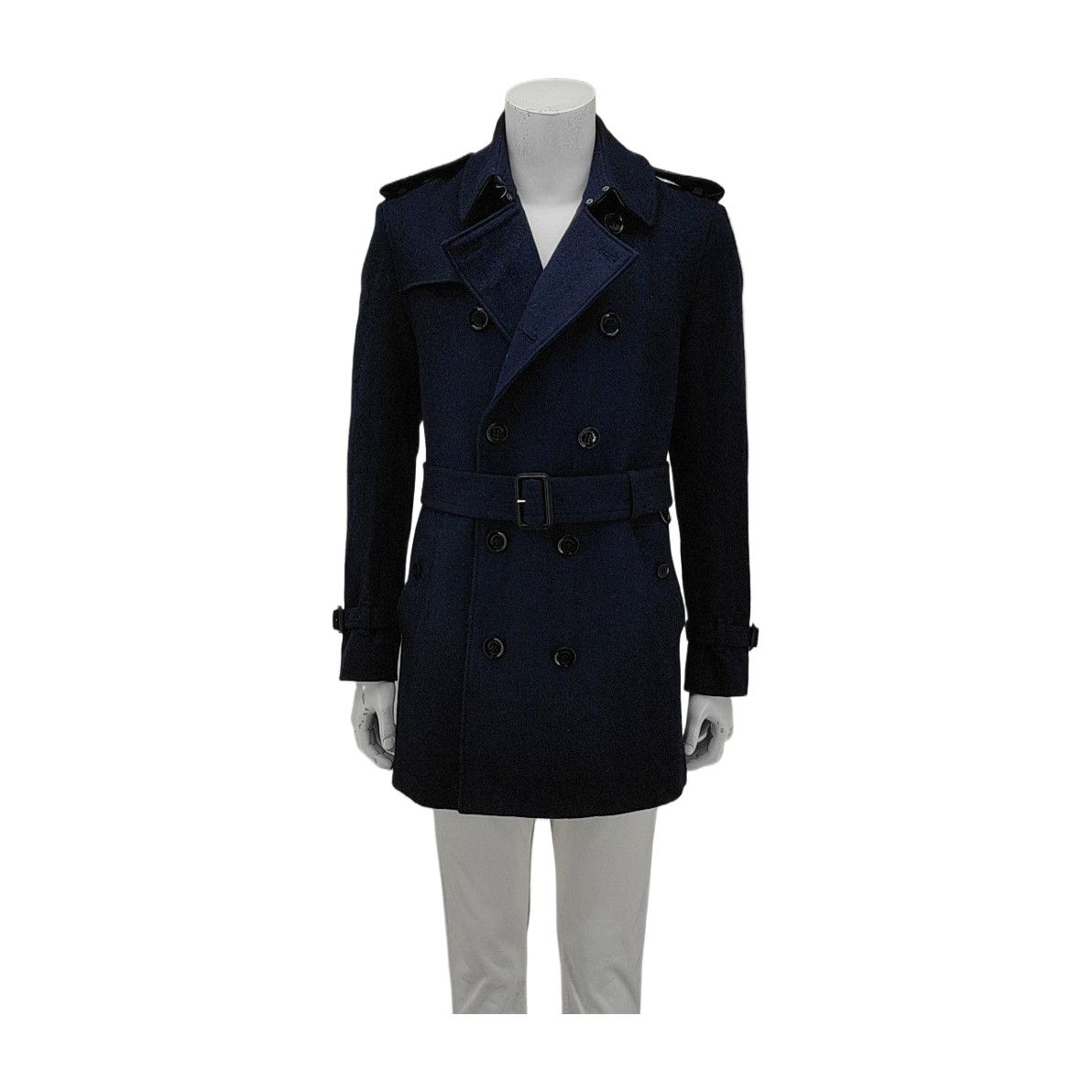 Burberry Burberry Brit Navy Wool Double Breasted Coat Size S Size US S / EU 44-46 / 1 - 2 Thumbnail