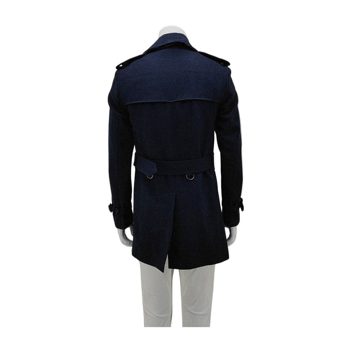 Burberry Burberry Brit Navy Wool Double Breasted Coat Size S Size US S / EU 44-46 / 1 - 3 Thumbnail