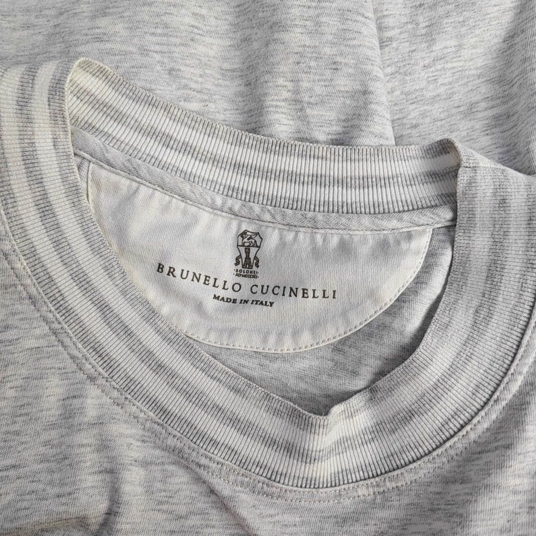 Brunello Cucinelli Brunello Cucinelli Cotton Crest Logo T-Shirt XL Size US XL / EU 56 / 4 - 7 Thumbnail