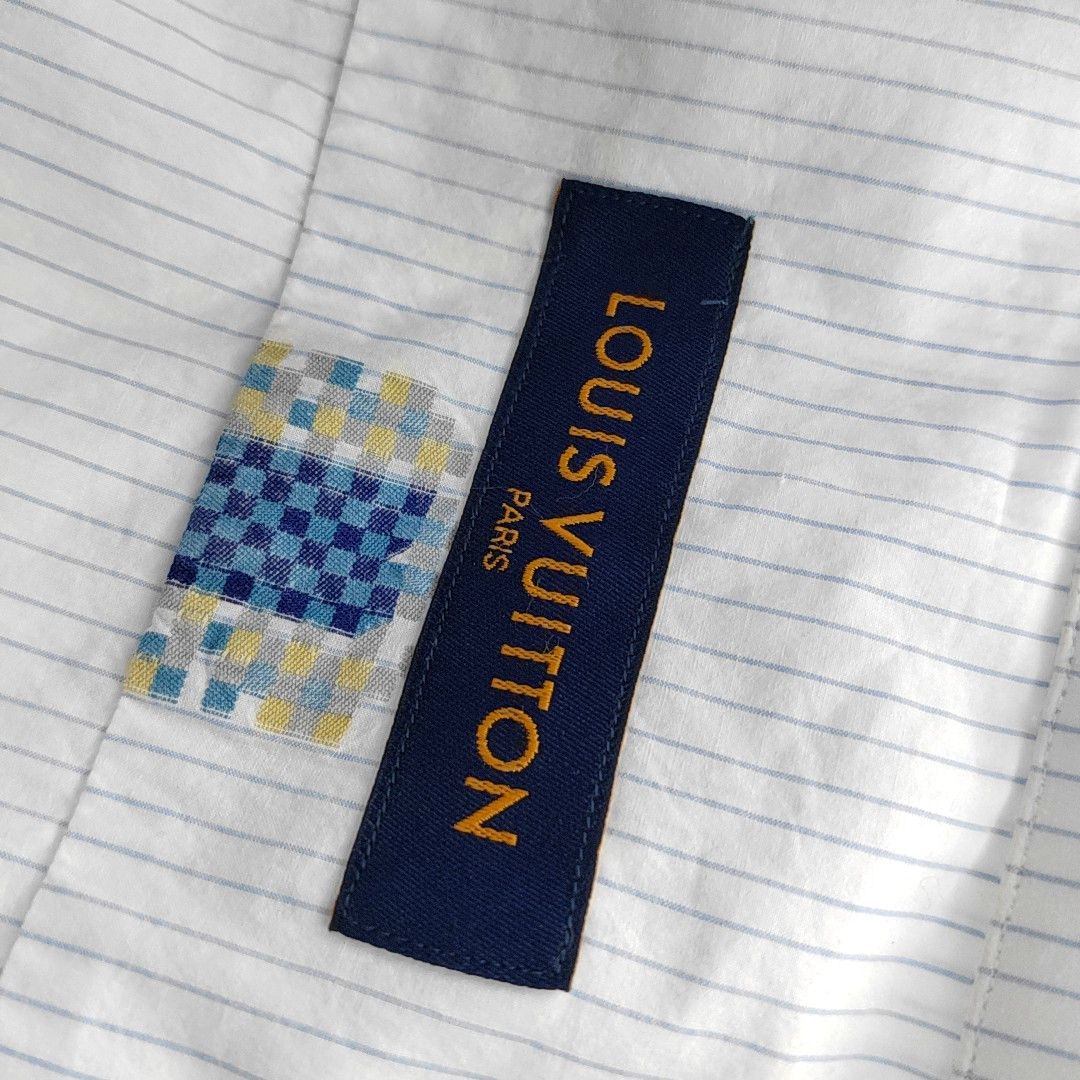 Louis Vuitton Louis Vuitton Pixel Graphic Striped Shirt M Size US M / EU 48-50 / 2 - 7 Thumbnail