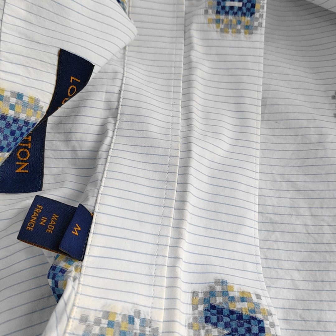 Louis Vuitton Louis Vuitton Pixel Graphic Striped Shirt M Size US M / EU 48-50 / 2 - 6 Thumbnail