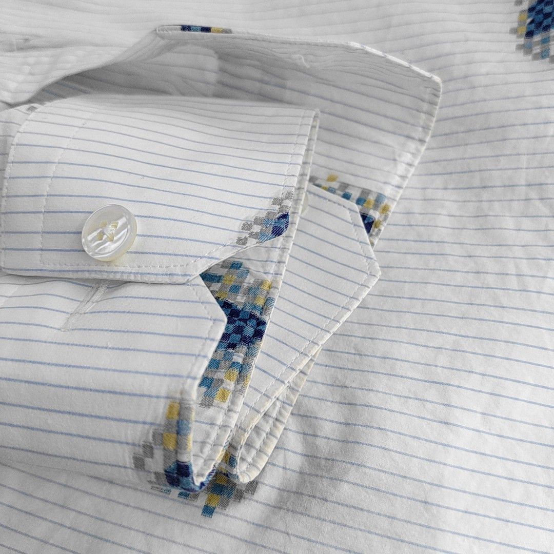 Louis Vuitton Louis Vuitton Pixel Graphic Striped Shirt M Size US M / EU 48-50 / 2 - 8 Thumbnail