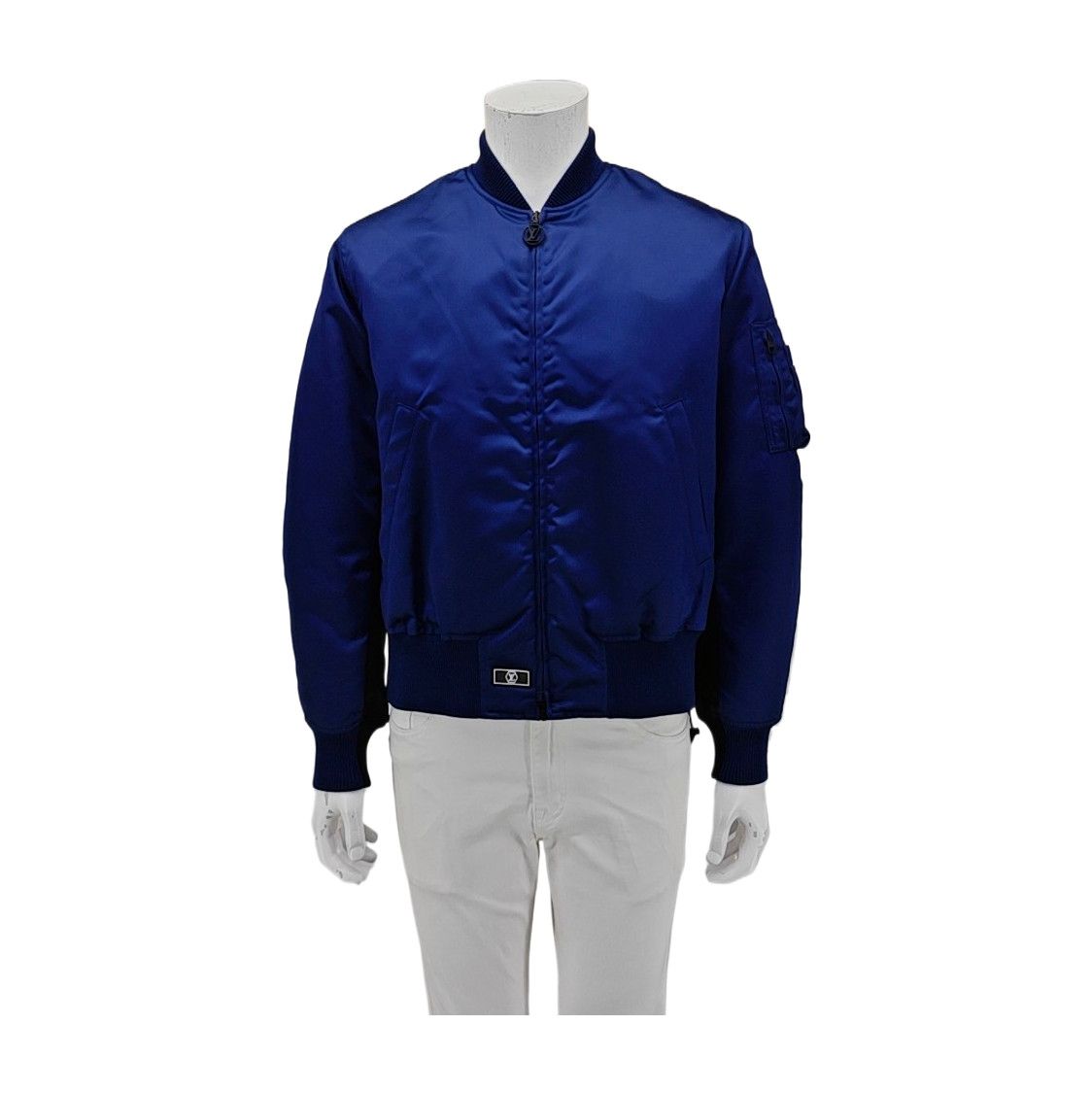 Louis Vuitton Louis Vuitton Blue Nylon Bomber Jacket Size 48 Size US M / EU 48-50 / 2 - 2 Thumbnail