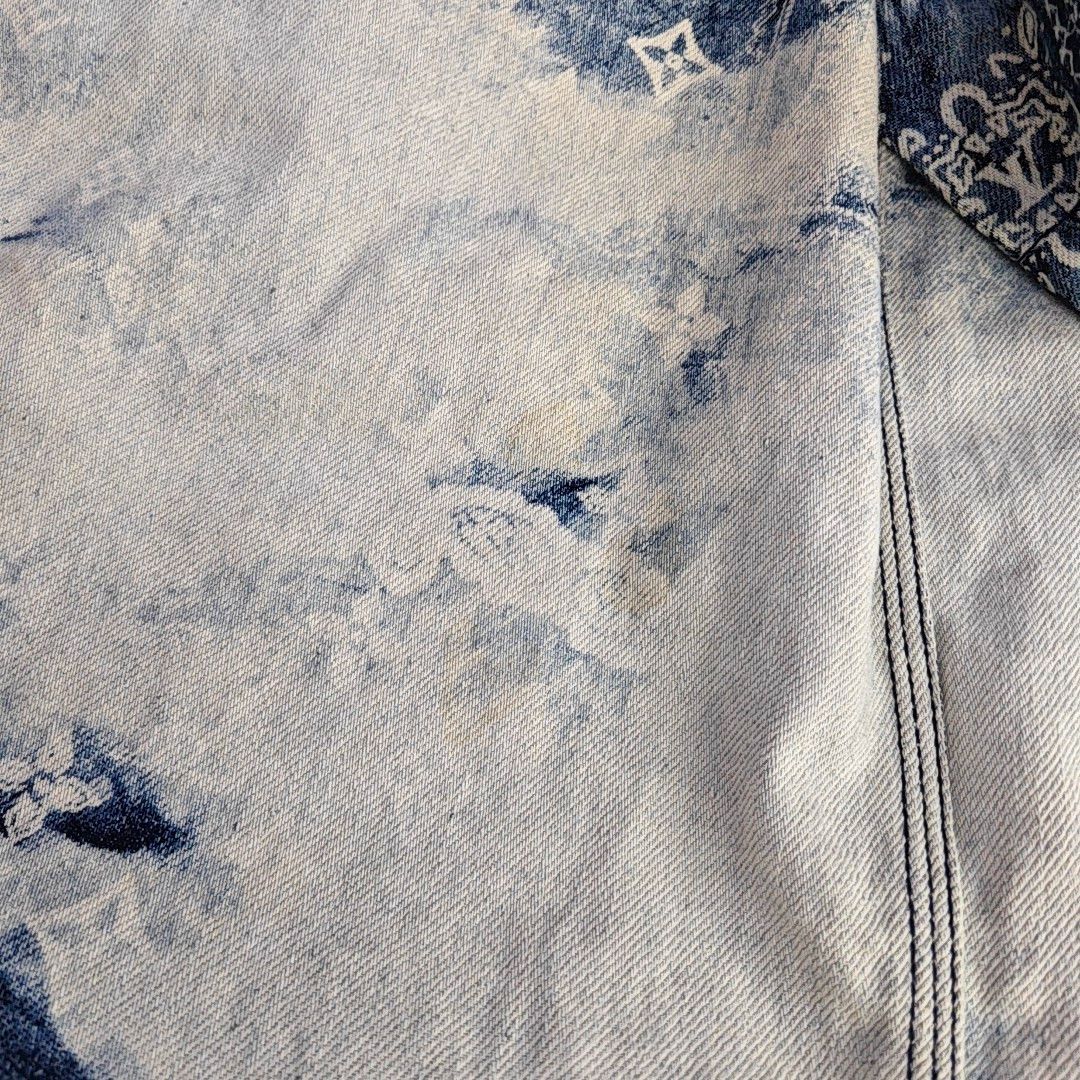 Louis Vuitton Louis Vuitton Bleached Monogram Shirt Size L Size US L / EU 52-54 / 3 - 6 Thumbnail