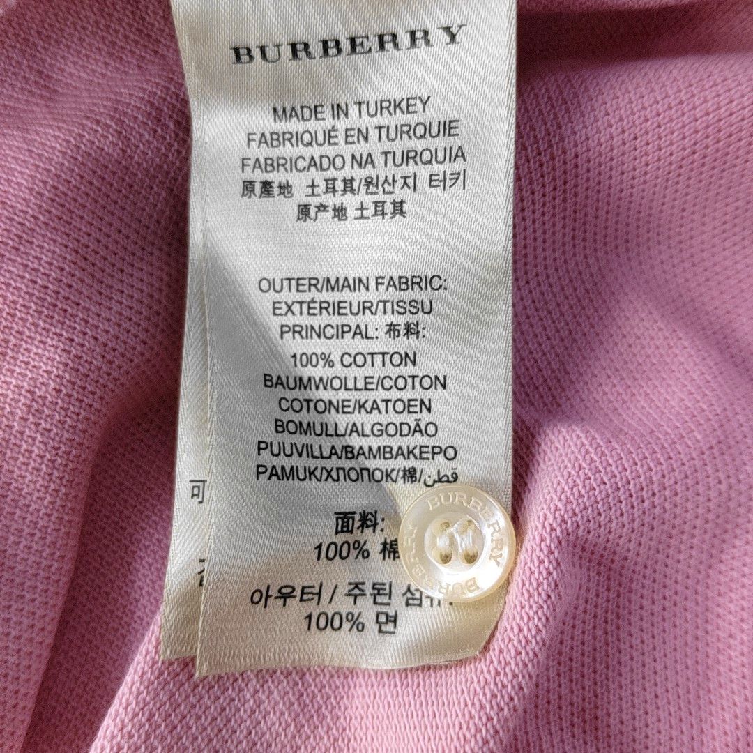 Burberry Burberry Brit Pink Cotton Polo Shirt Size M Size US M / EU 48-50 / 2 - 4 Thumbnail