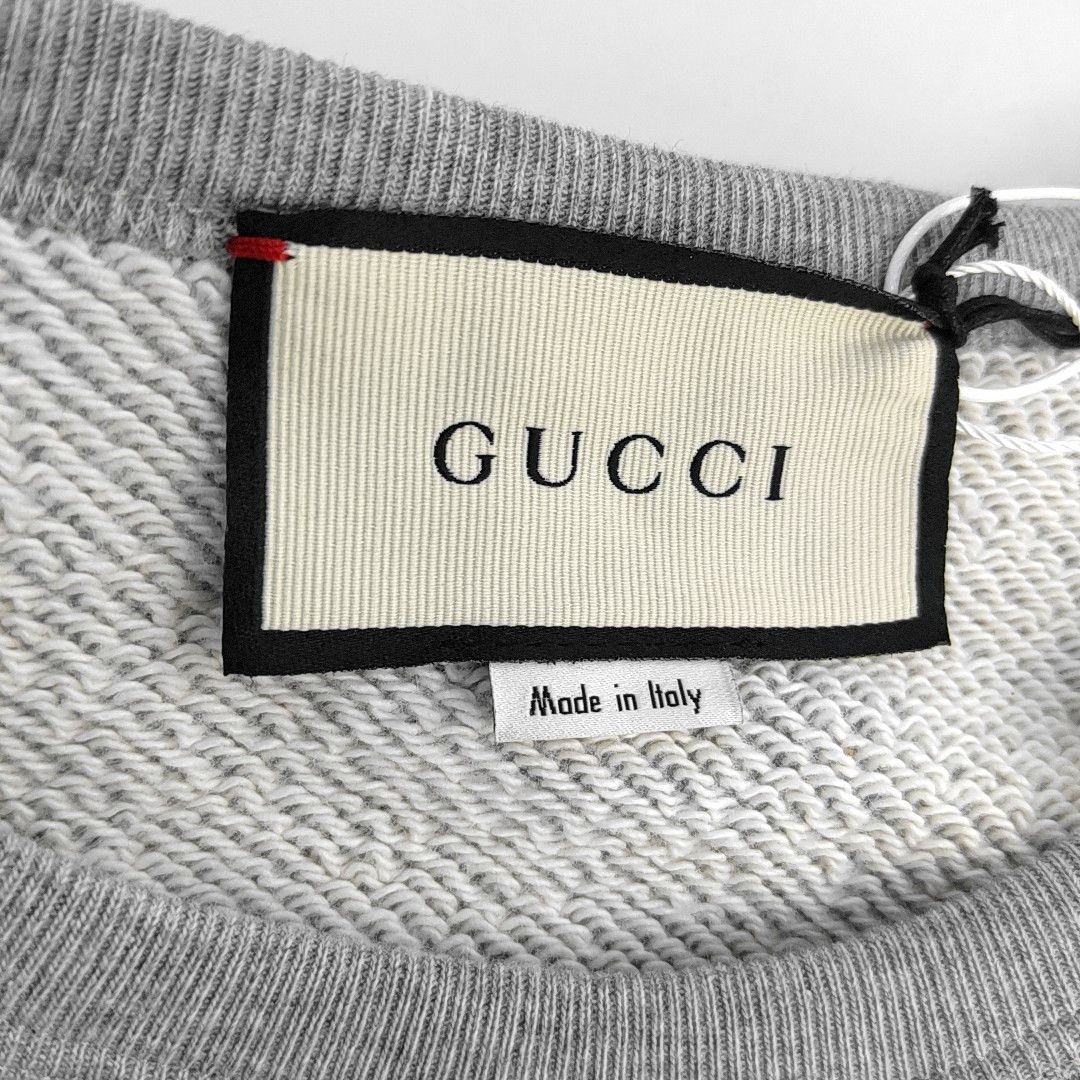 Gucci Gucci Logo Tape Cotton Sweatshirt Size M Size US M / EU 48-50 / 2 - 6 Thumbnail