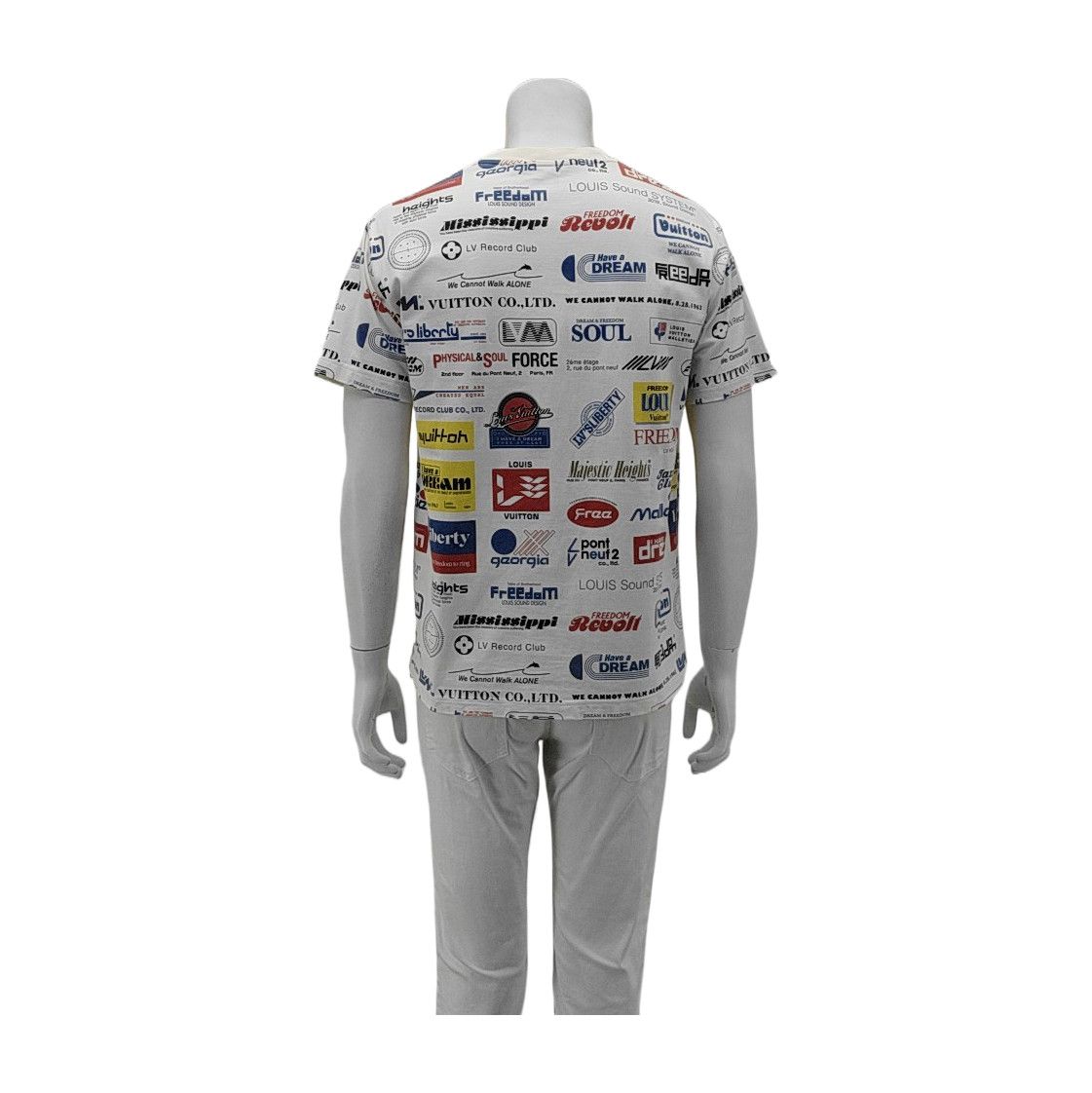 Louis Vuitton Louis Vuitton Multi Logo Graphic T-Shirt M Size US M / EU 48-50 / 2 - 3 Thumbnail