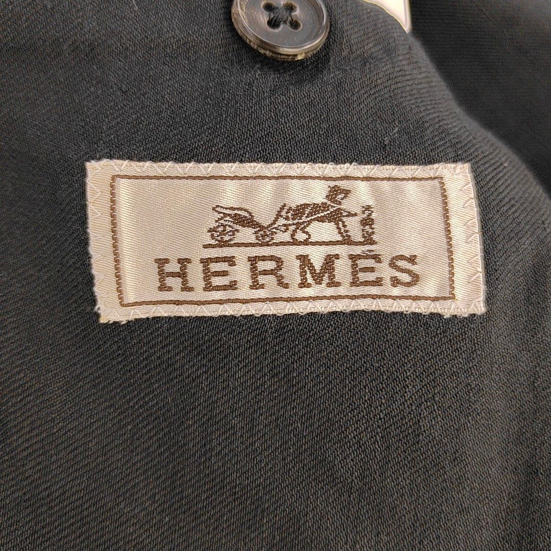 Hermes Hermès Linen Silk Mandarin Collar Blazer 42R Size 42R - 7 Thumbnail