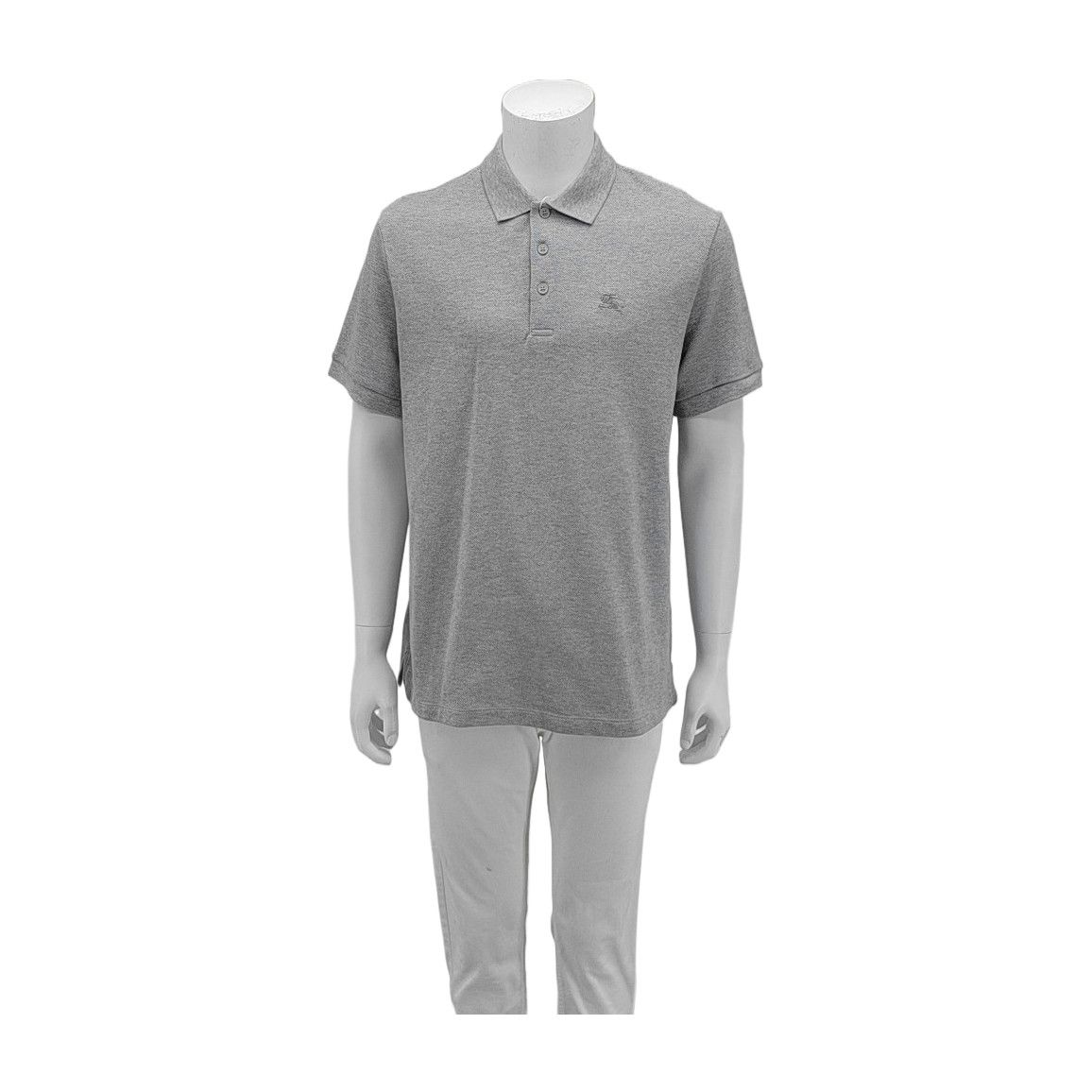 Burberry Burberry Gray Cotton Polo Shirt XL Size US XL / EU 56 / 4 - 2 Thumbnail