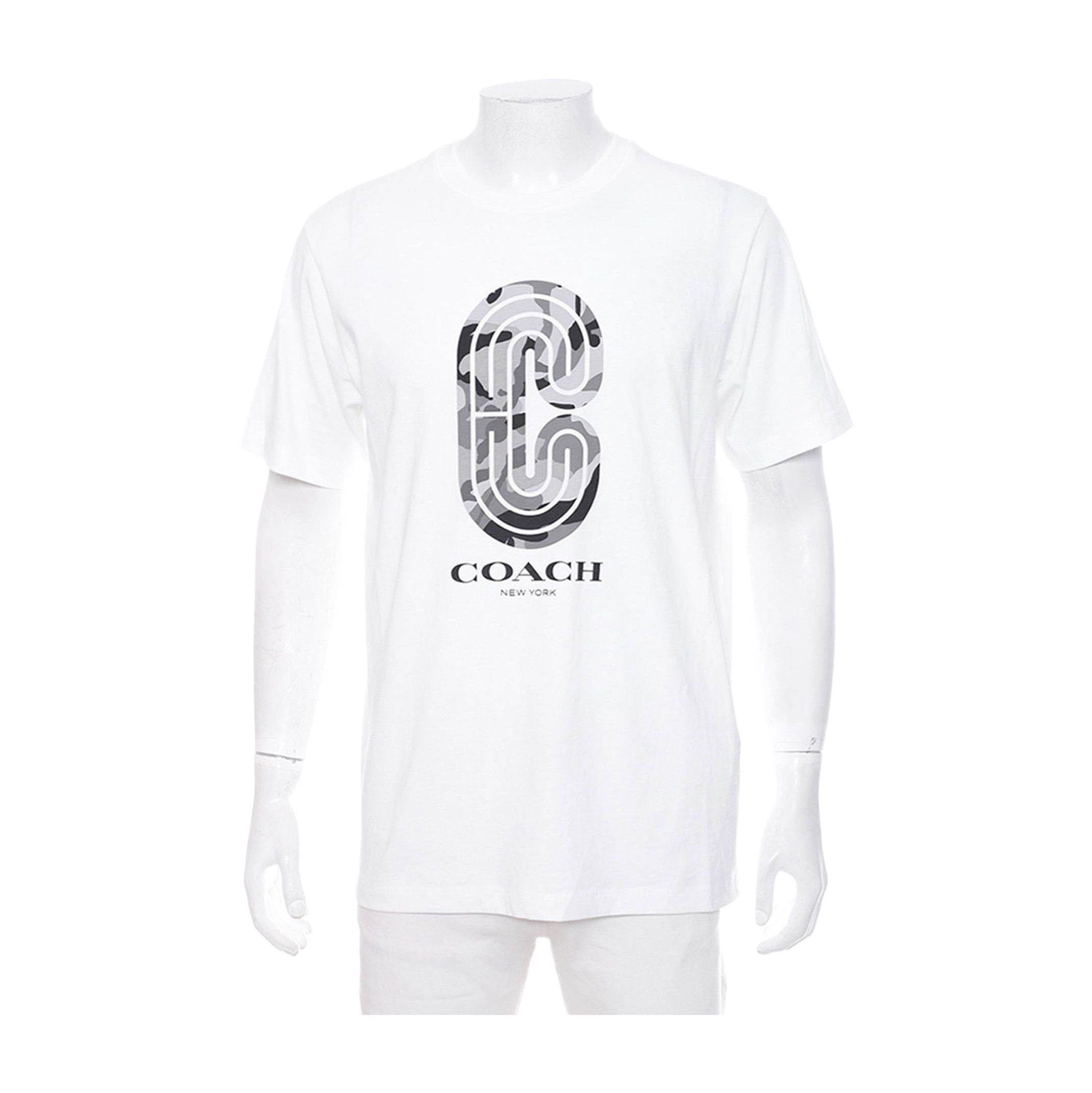 Coach Coach Camo C Logo White T-Shirt Size M Size US M / EU 48-50 / 2 - 2 Thumbnail