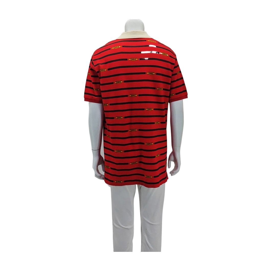 Gucci GUCCI Striped Belt Print Polo Shirt Size L Size US L / EU 52-54 / 3 - 3 Thumbnail