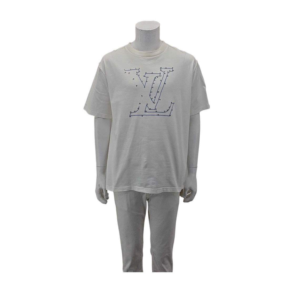 Louis Vuitton Louis Vuitton LV Stitch Graphic Logo T-Shirt XXL Size US XXL / EU 58 / 5 - 2 Thumbnail