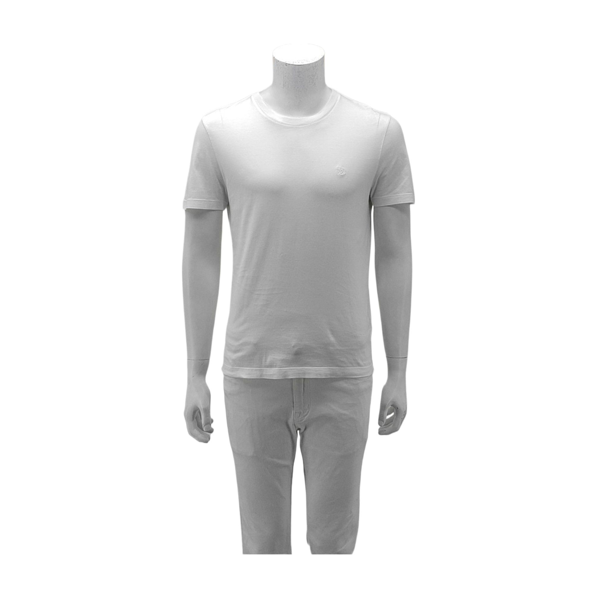 Louis Vuitton Louis Vuitton White Cotton Logo T-Shirt Size M Size US M / EU 48-50 / 2 - 2 Thumbnail