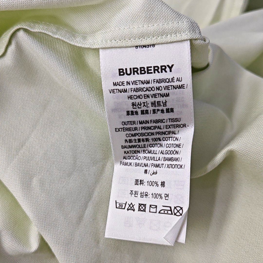 Burberry Burberry Light Green Cotton Shirt XL Size US XL / EU 56 / 4 - 4 Thumbnail
