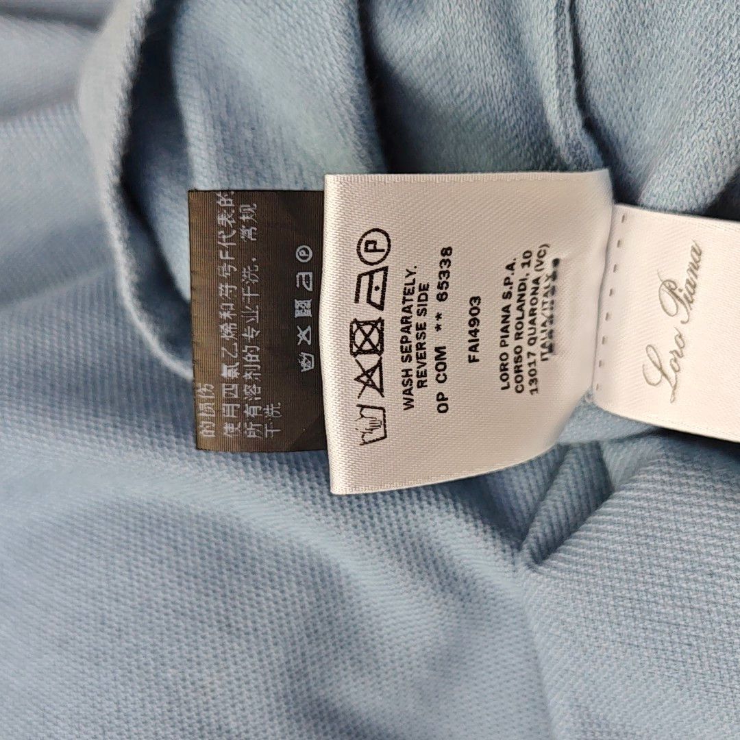 Loro Piana Loro Piana Blue Cotton Blend Polo Shirt Size XL Size US XL / EU 56 / 4 - 5 Thumbnail